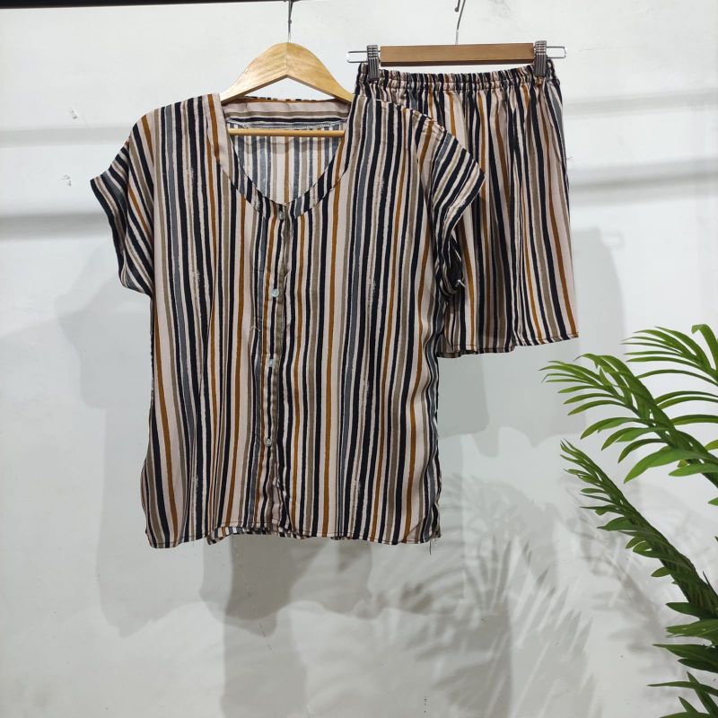 PIYAMA KANCING PENDEK HITS PIYAMA KANCING BUSUI | PIYAMA RAYON | HOMEWEAR-PDV FF