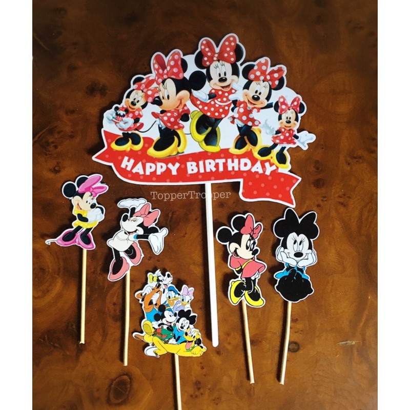 Cake Topper / Topper Kue 1 set (Mickey, Minnie, Batman, LOL, Cars, Little Pony, Minecraft)