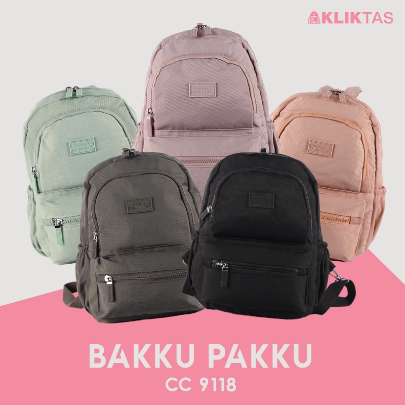 [KLIKTAS] Tas Ransel Perempuan Fashion Korea 2in1 Selempang Sling Bag Bakku Pakku CC 9118