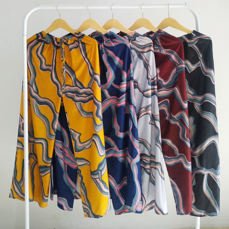 KULOT WANITA MODEL VANESSA | CELANA PANJANG RAYON KEKINIAN | HIGH WAIST BALI MODEL SPIRULINA VANESA FUJI-1