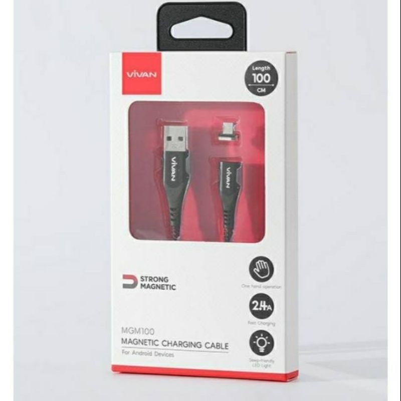 KABEL MICRO MAGNET VIVAN MGM100 FAST CHARGING MAGNET SUPER KUAT