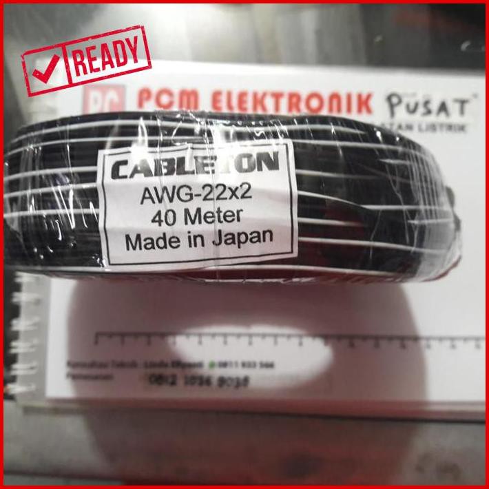 Kabel Awg-22X2 40Meter / Hitam-Putih Kabel Awg 2X22 Per Meter - Putih Pcmel29 Ayo Beli