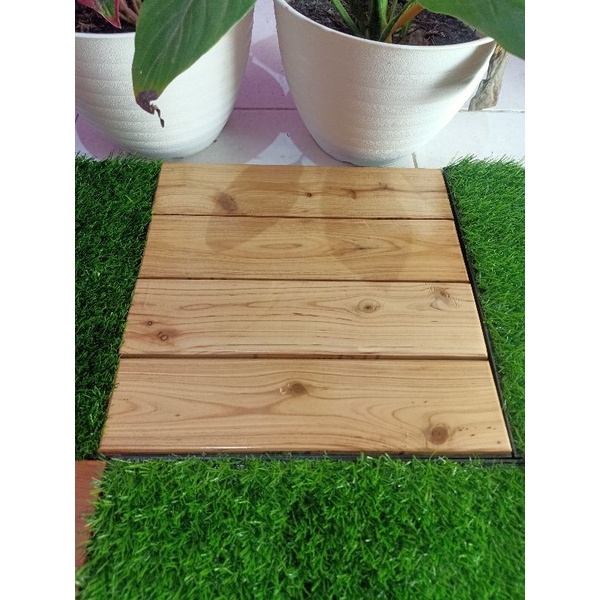 PROMO PAKET 33 PCS Parket lantai kayu.Ubin Kayu.Ubin Lantai Kayu.parket Murah.Dekorasi.Taman.GENIUS 