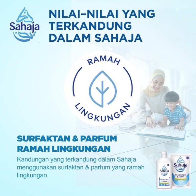 Sahaja Pembersih Lantai Kuntum Bunga Jeruk 350ml Kemasan Refill Pouch