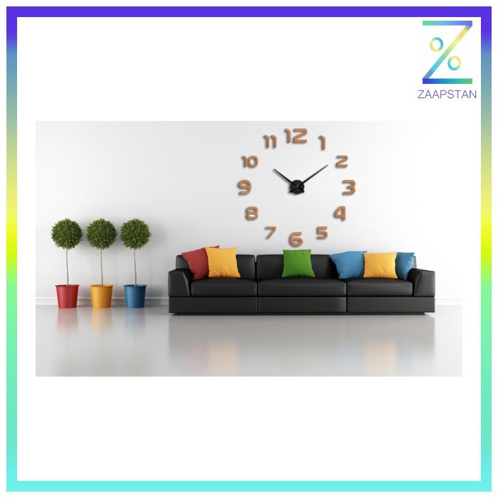 Jam Dinding Besar DIY Giant Wall Clock Quartz Creative Design 80-130cm