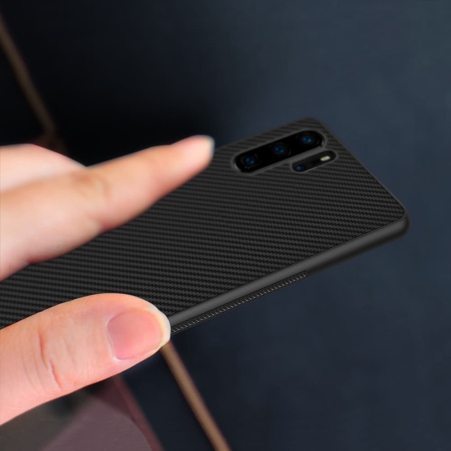 HUAWEI P30 LITE P30 PRO P30 CASE SOFTCASE SLIM FIT FULL CARBON CASE SILIKON BLACK KARBON CASING COVER