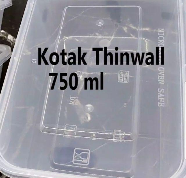 Food Container Kotak Box Makanan Wadah Plastik Thinwall - 1000ml