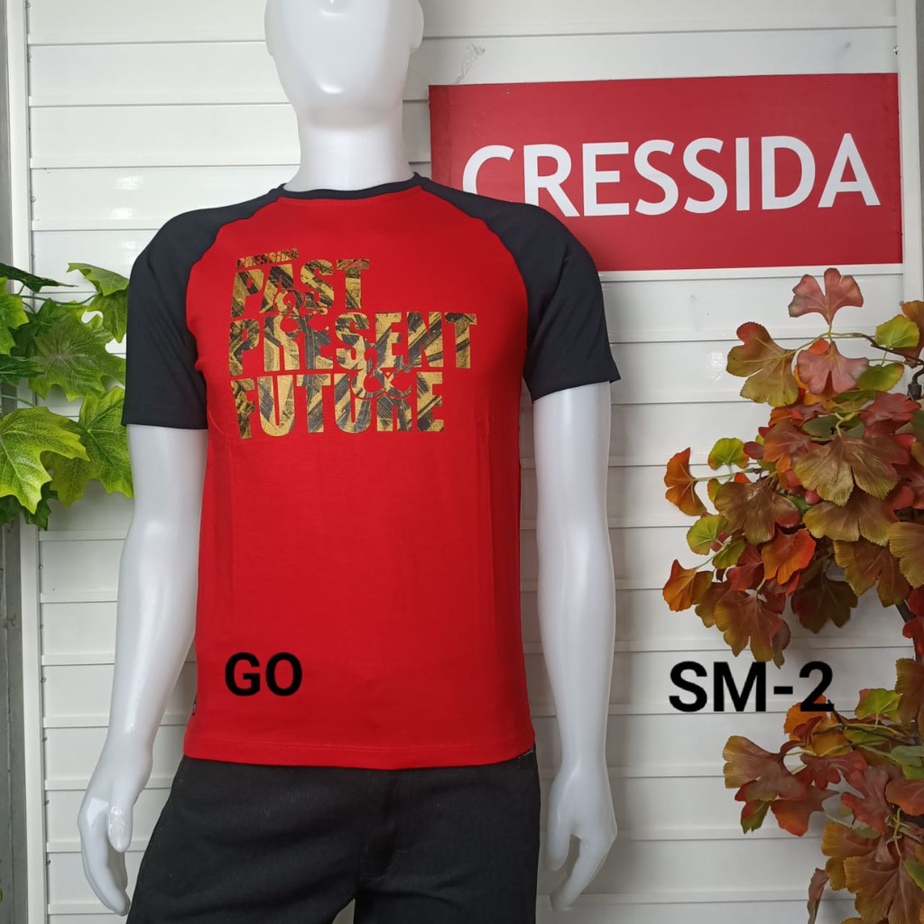 gos L CRESSIDA KAOS (SLIMFIT) Pakaian Pria Atasan Kaos Oblong Casual Santai Original Lengan Pendek