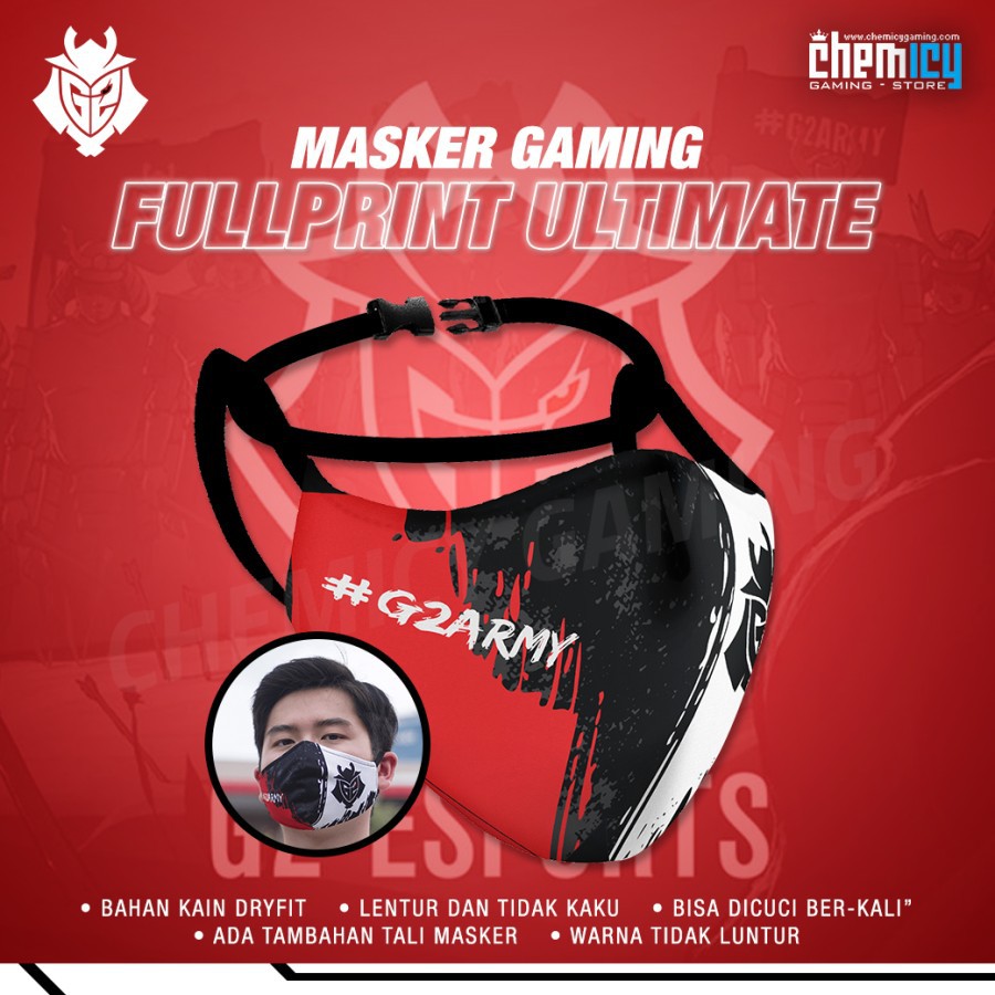 Masker Gaming Fullprint Ultimate G2 Esports