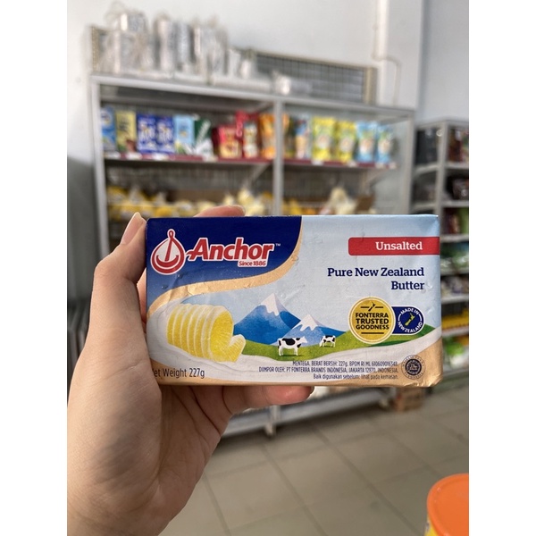 ANCHOR unsalted dan salted butter 227gr / mentega / margarine