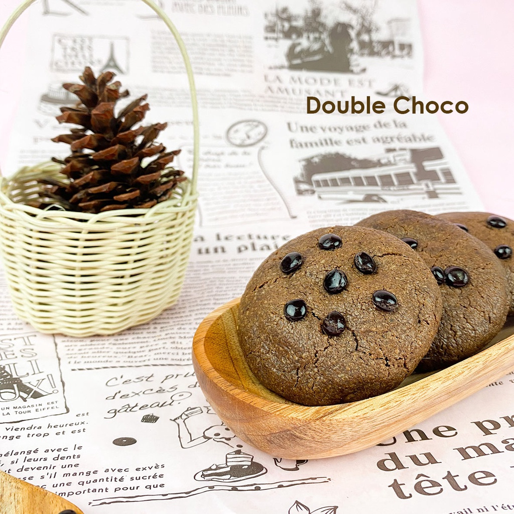 

Double Choco Glutenfree Cookies / Cookies non gluten / Gluten free cookies / cookies box / soft cookies / snack sehat / Kue Cokelat Sehat / Kue coklat bebas gluten