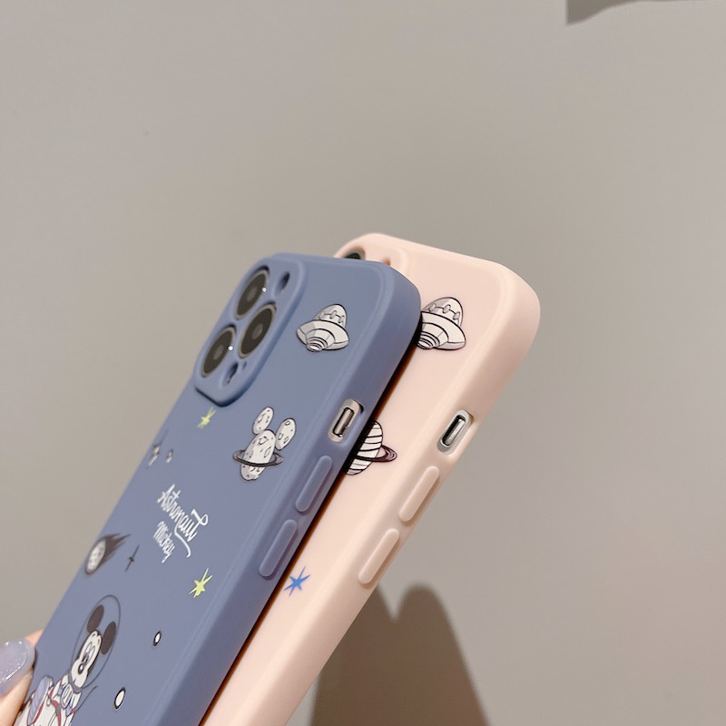Soft Case Silikon Motif Mickey / Minnie Mouse Untuk IPhone 13 12 11 Pro Max X XS XR 7 8 Plus