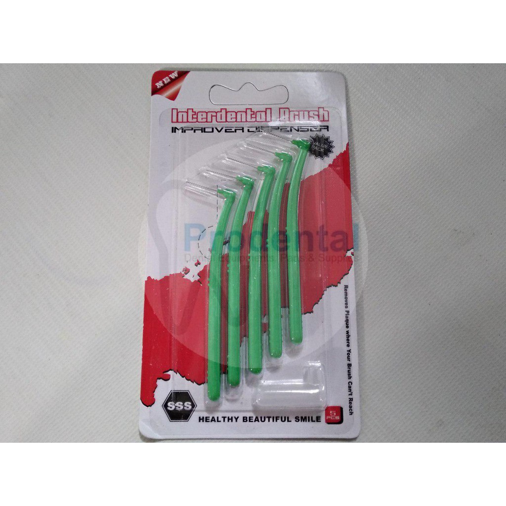 Interdental Brush Siku Bengkok / Sikat Sela Celah Gigi / Sikat Behel Gigi / Sikat Braces Ortho