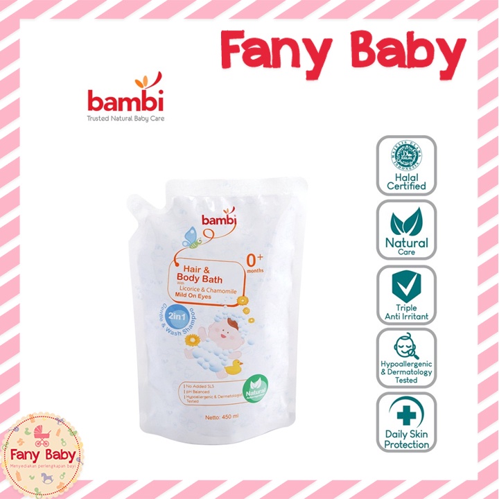 BAMBI HAIR BODY &amp; BATH REFILL 450ML