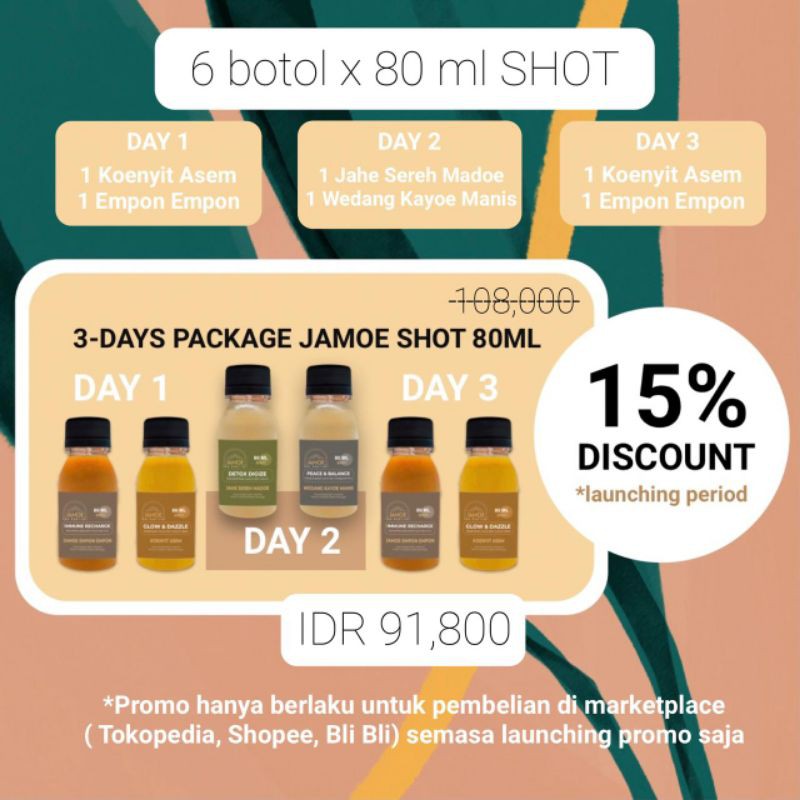 

JAMOE IBU PERTIWI 3 DAYS PACKAGE JAMU SHOT 80ML