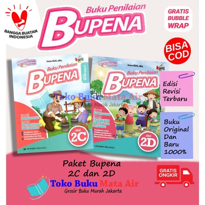 

❤BISA COD❤ BEST SELLER PAKET BUPENA 2C & 2D K13N ERLANGGA