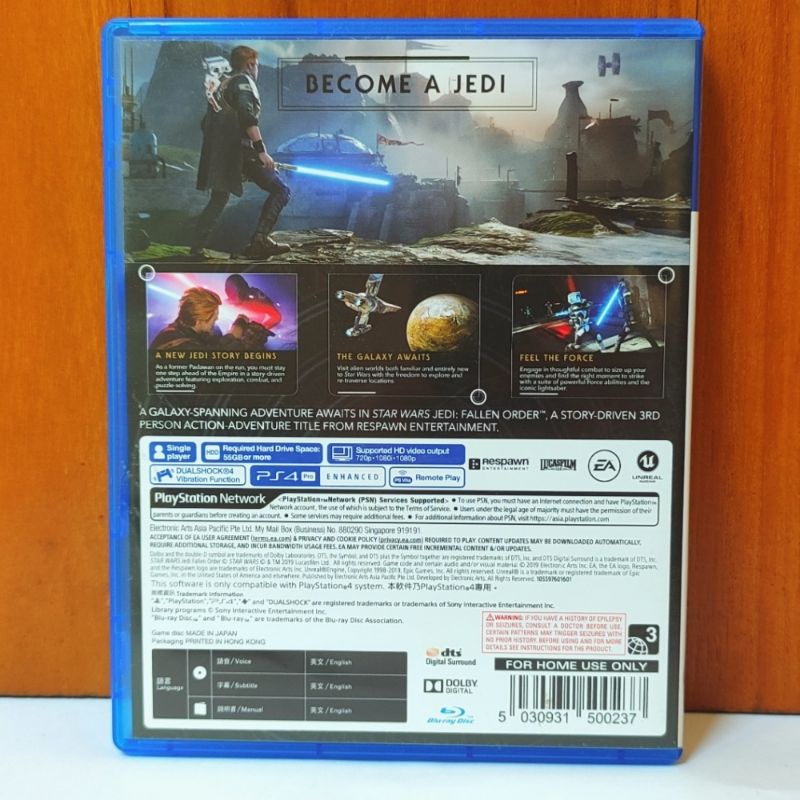 Kaset Star Wars Jedi Fallen Order PS4 Starwars Jedi Falen Playstation PS 4 5 Starwar War CD BD Game Star Wars PS4 Jedifallen jedi fallen ps4 battlefront