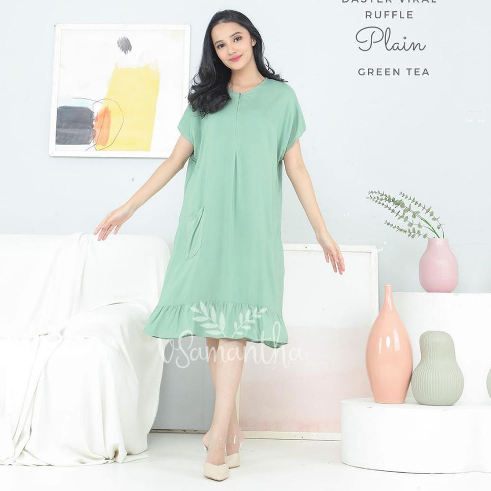 Recomended.. DASTER RUFFLE WANITA BUSUI RESLETING DEPAN BUMIL KEKINIAN MODEL KOREA JEPANG REMAJA MID