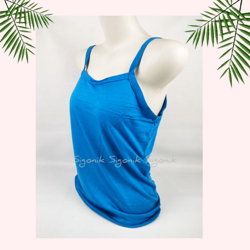 Singlet Tank Top Wanita Dewasa Kurus Remaja ABG All Size L fit XL Katun Tengtop TALI KECIL Cewek Sigonik