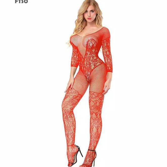 L-1079 - Red Long Sleeve Lingerie