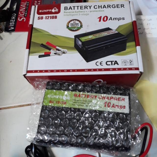 Charger Aki Otomatis 10 Ampere Battery charger Aki Sunpro 10A