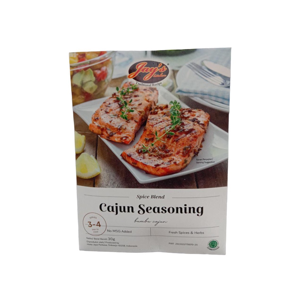 

JAYS SPICE BLEND CAJUN SEASONING 30 GR / BUMBU CAJUN