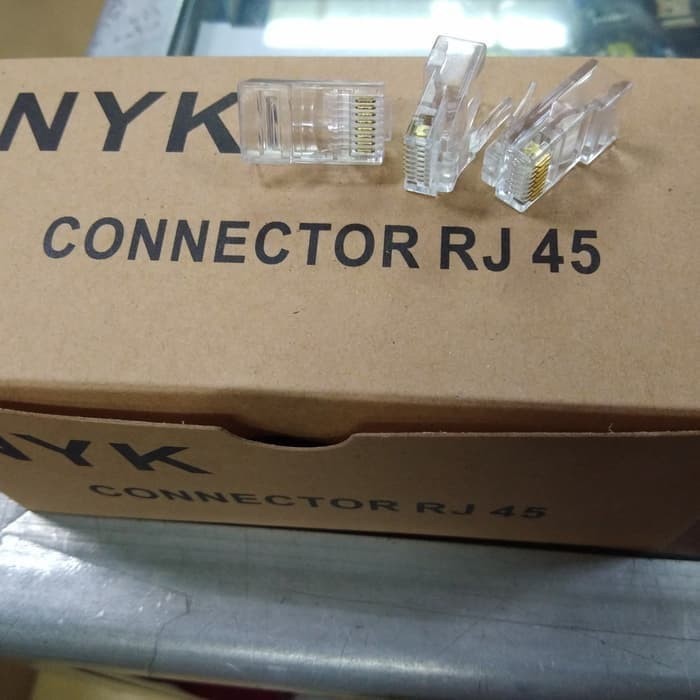 Connector Rj45 NYK isi 100pcs - Konektor Rj 45 isi 100pcs Cat5 NYK Original