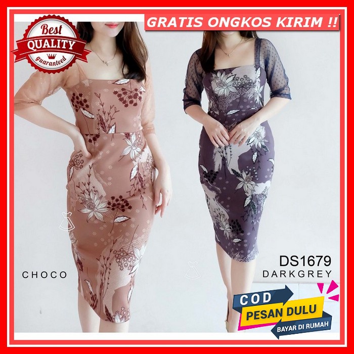 Dress Brokat Kondangan Dress Midi Natal Manuella Baju Dres Natal Wanita Midi Deres Dress Imlek Dress