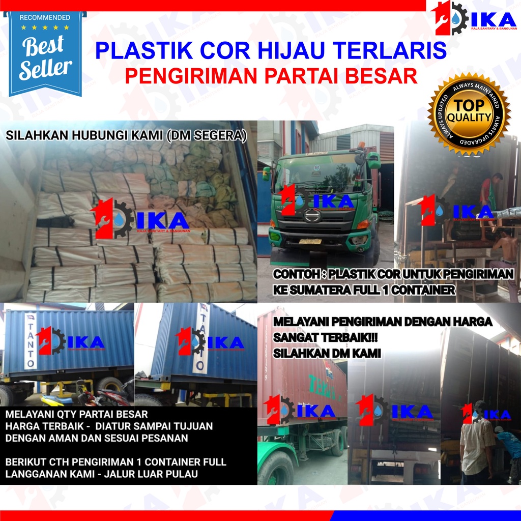 PLASTIK COR HIJAU BUTEK - + 6 KILOGRAM TERMURAH TEBAL / SARUNG PENUTUP / TEBAL 2 LAPIS COVER SHEET