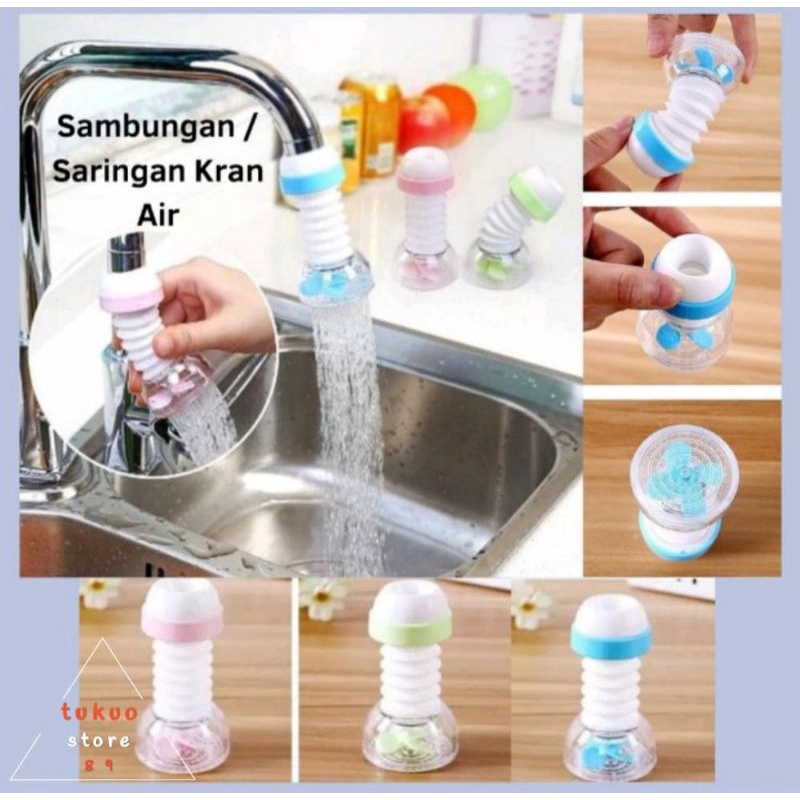 SAMBUNGAN KRAN AIR / KRAN WASTAFEL / KRAN CUCI PIRING ANTI MUNCRAT 360 DERAJAT