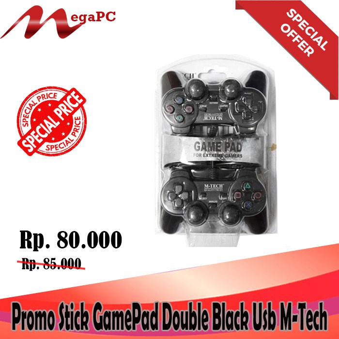 Promo Stick GamePad Double Black Usb