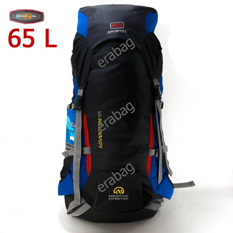 TAS CERRIR SPORTEX RANSEL HIKING GUNUNG 65 L BIRU 0207