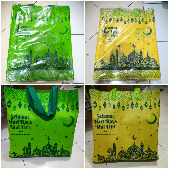 

✨ BISA COD ✨ Goodie Bag Idul Fitri / Tas Spunbond Lebaran 38 x 45 x 10 isi 12 pcs