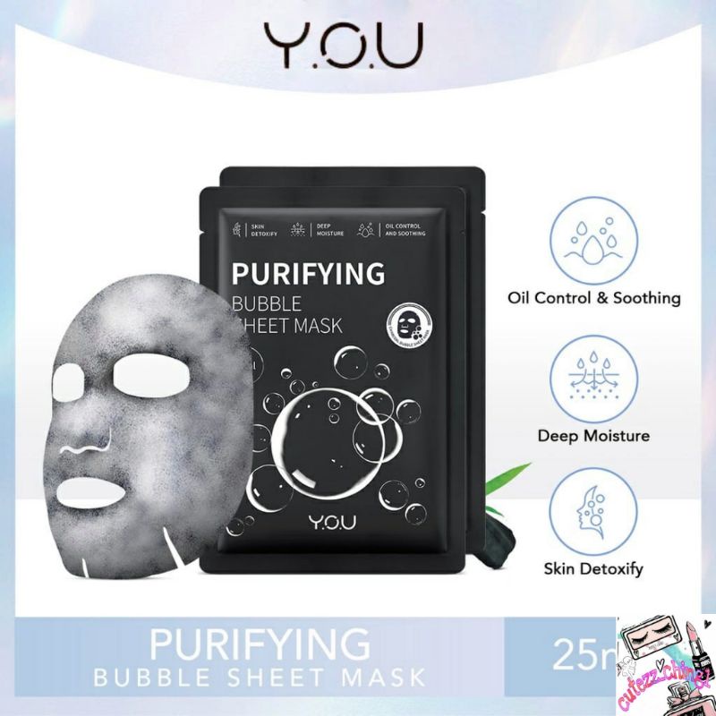 ☃️Cutezz_Ching1☃️YOU Purifying Bubble Sheet Mask 25ml