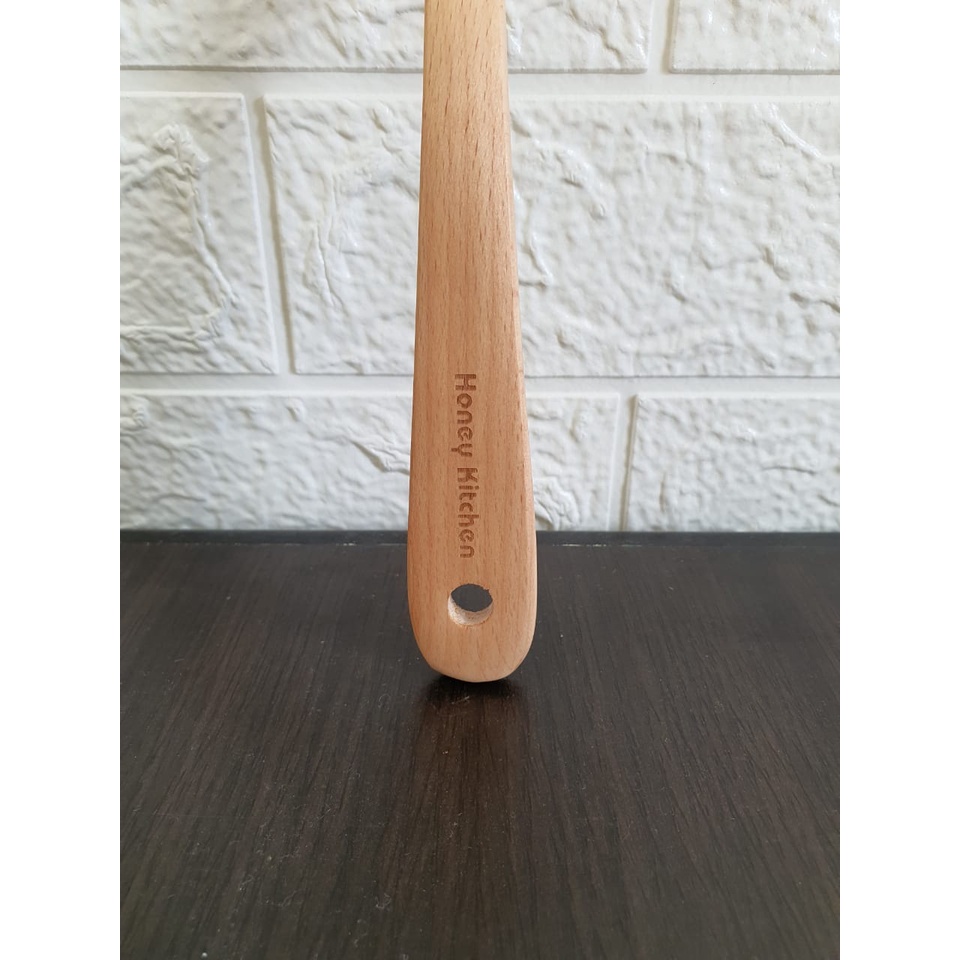 TURNER SPATULA SODET KAYU BERKUALITAS UKURAN 30CM HONEY KITCHEN