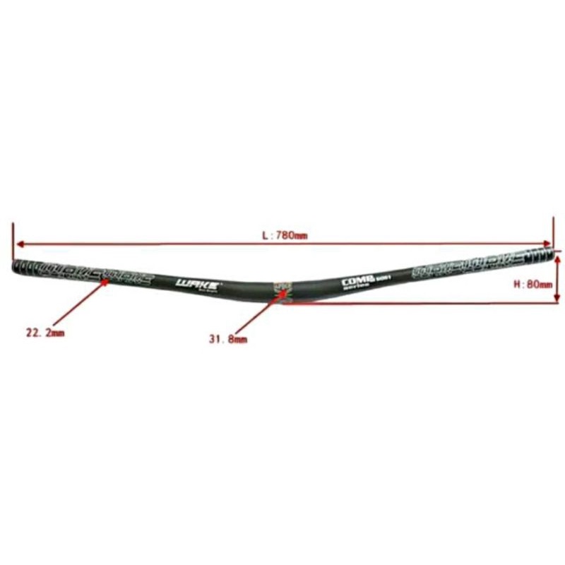 Wake Flat Handlebar Alloy 780 mm - Stang Sepeda MTB