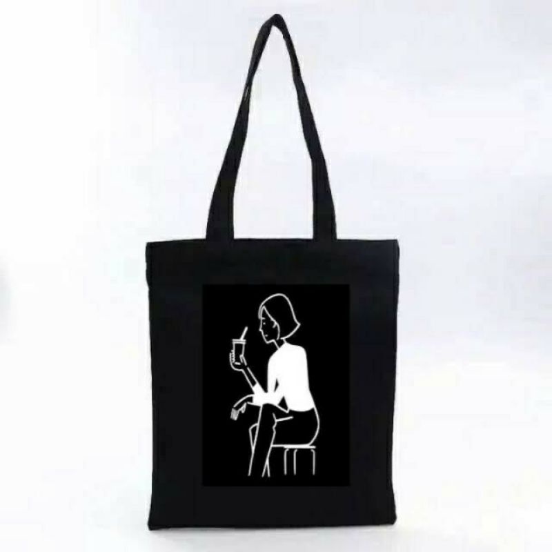 Arifirn - Tas Tote Bag Wanita Minum ( Pakai Resleting)