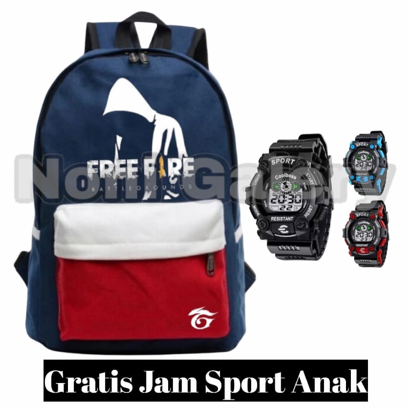 Tas anak laki BONUS JAM LED - tas ransel sekolah anak laki laki SD - tas karakter anak terbaru
