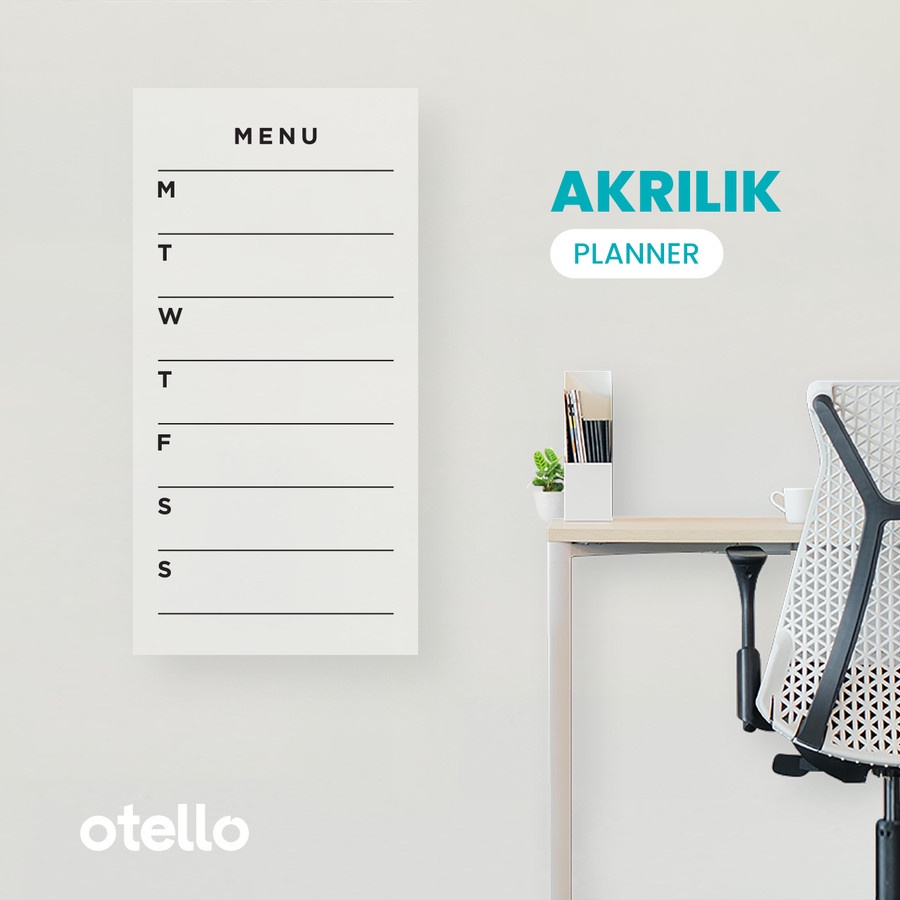 Jadwal Menu List Makanan Acrylic Daily Meal Planner Dapur Akrilik Board Otello Papan Acrilic