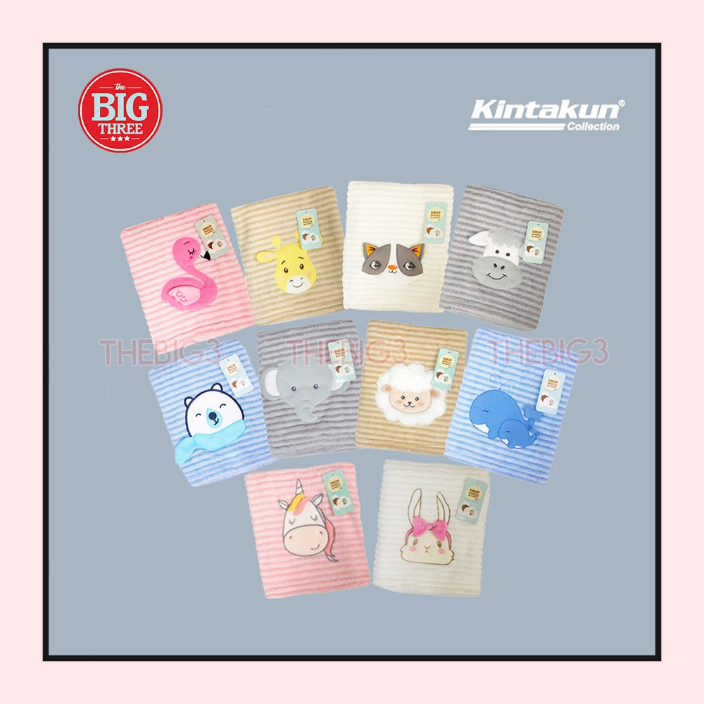 Kintakun Selimut Bayi Needle 76 x 102 Baby Blanket Lembut Tanpa Topi Karakter Hewan Hamster T-Rex Sheep Bona Cow Whalen Kitty Lion Frog Tiger Sailor Cutie Deer Duck Monkey Panda Zebra Alpaca - Needle Thebig3 TBT