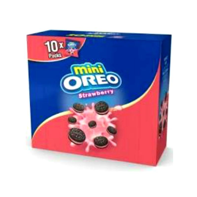 

Biskuit Oreo Mini Strawberry Box isi 10 packs