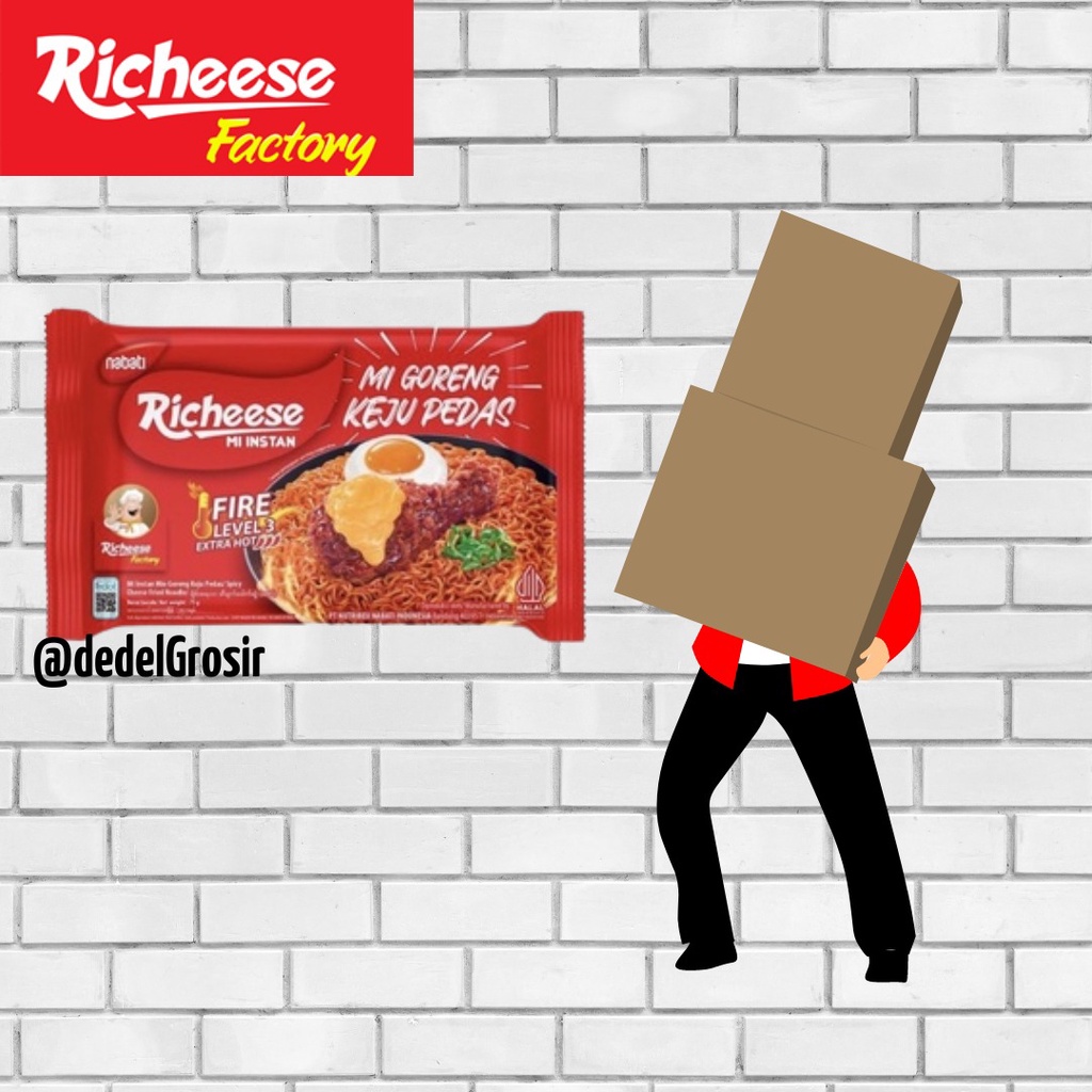 

READY Mie Goreng Richeese 1 karton Pedas Level 3 / 1 karton / Mie Keju / Pedas