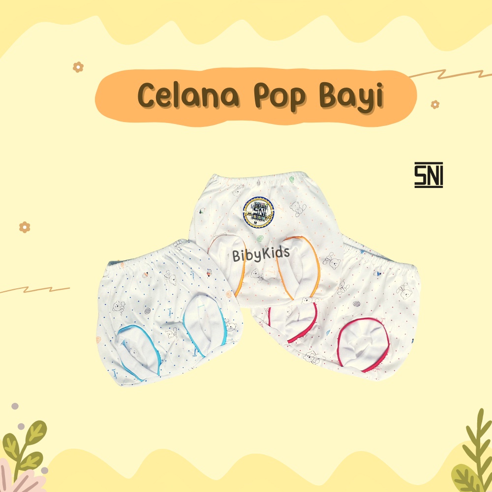 SNI Celana Pop Bayi Kacamata Celana Kodok Motif Baju Baby Baru Lahir Perlengkapan Newborn Anak