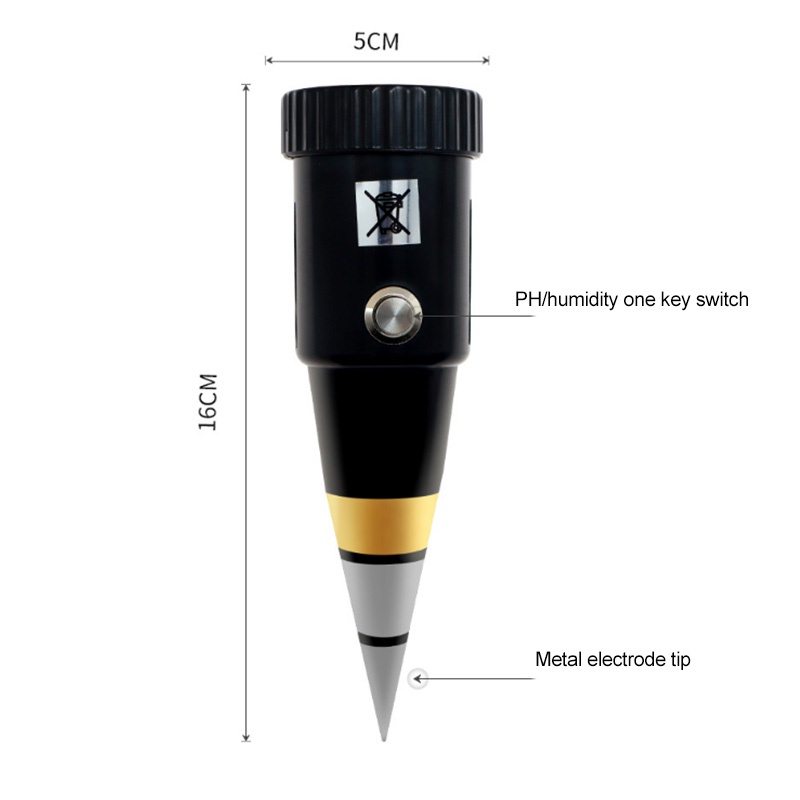 Bonkyo Alat Penggukur Tanah 2 in 1 Pen Type PH Meter Soil Analyzer Tester Meter Alat Ukur pH Tanah