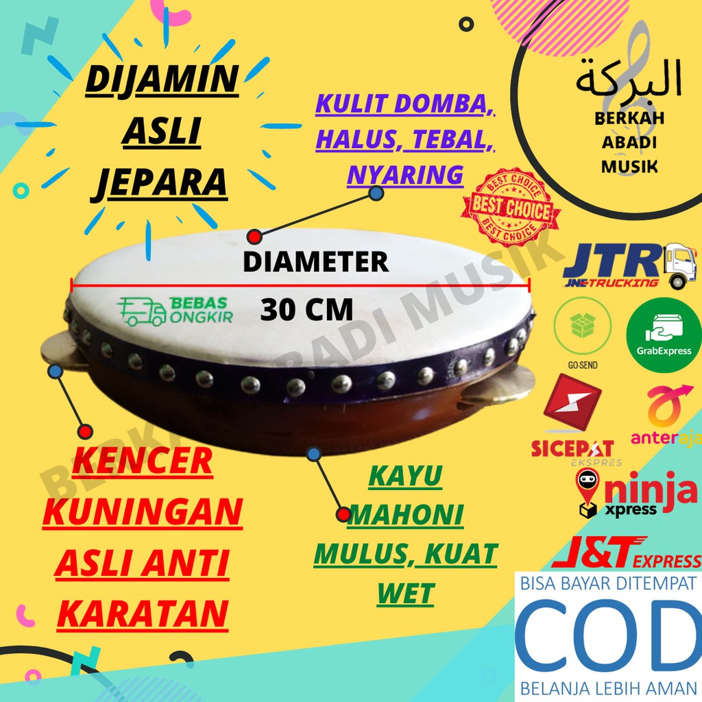 rebana jepara asli 30 cm hadroh jepara asli 30 cm hadrah jepara terbang jepara asli terbang hadroh j