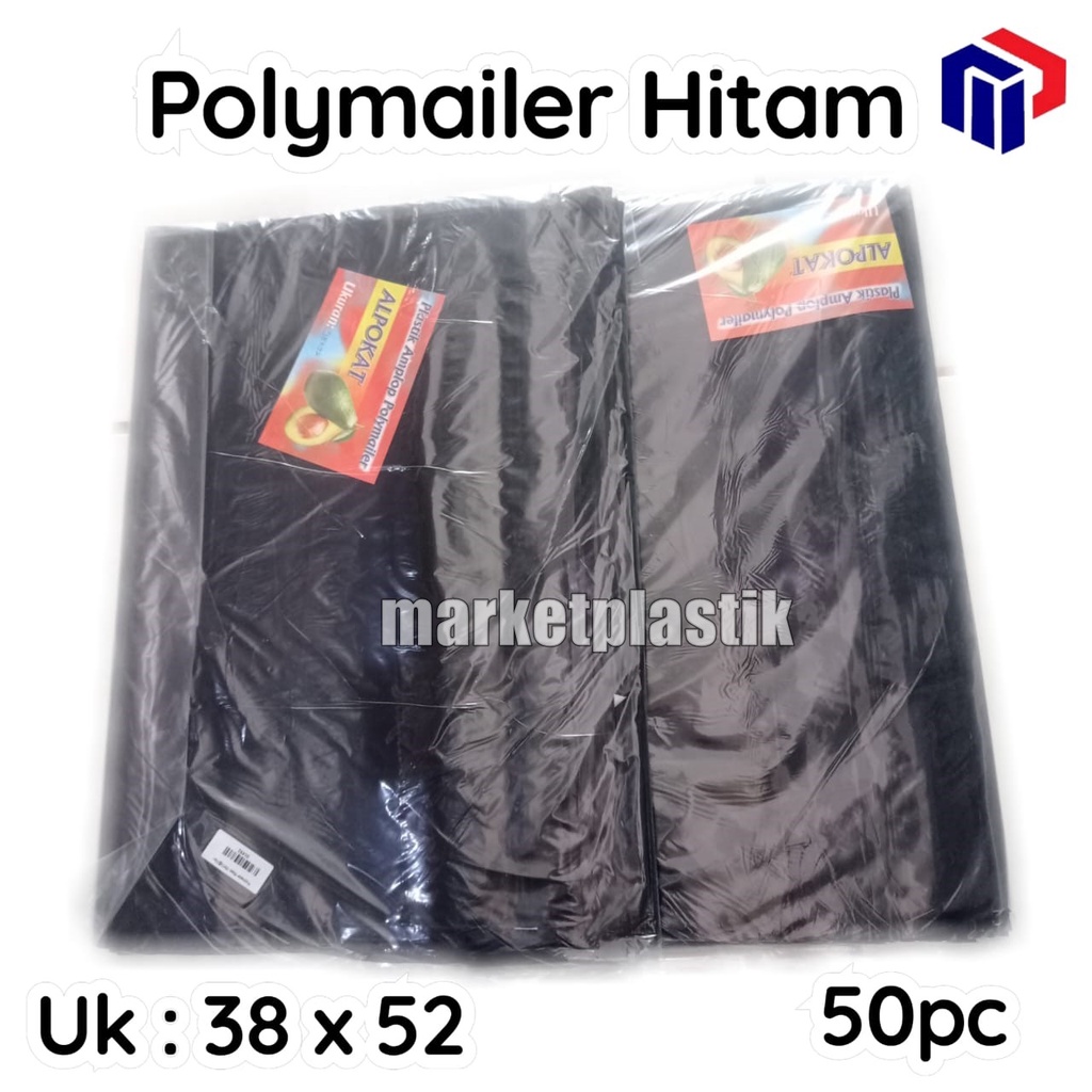 

PLASTIK AMPLOP POLYMAILER HITAM 38x52. 50PC
