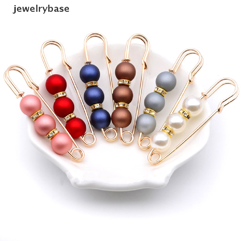 Bros Pin Aksen Mutiara Dan Berlian Imitasi Untuk Rok