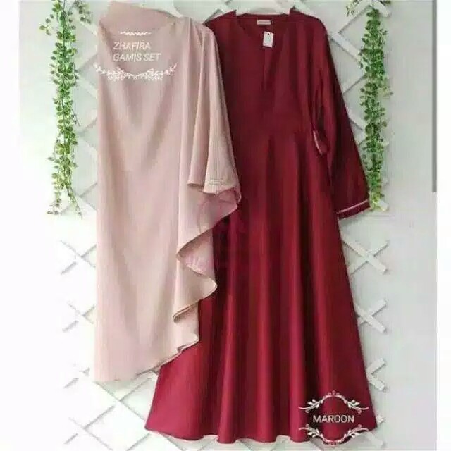New Zhafira Premium Khadijah Syar'i Set + Khimar Termurah Terlengkap Langsung Kirim