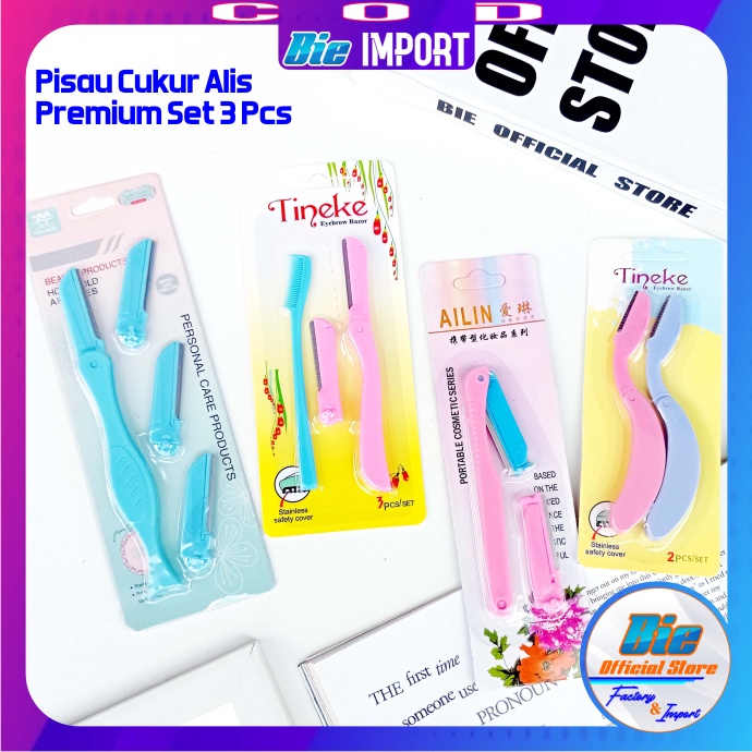 3 Pcs Pisau Cukur Alis Tineke Korean Style Import