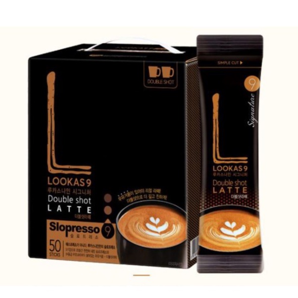 [Ready stock] Lookas9 DoubleShot Latte 50stick Korean Coffee